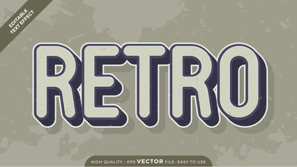 Wall Mural - Editable text effect - Vintage text effect style