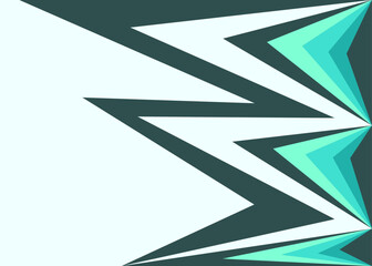 Poster - Minimalist background with gradient color zigzag line pattern and with some copy space area