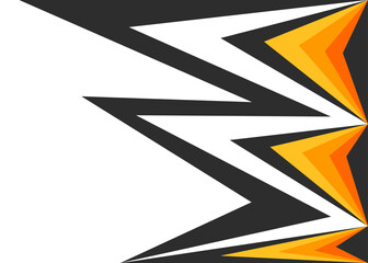 Poster - Minimalist background with gradient color zigzag line pattern and with some copy space area