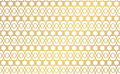 Wall Mural - Golden texture geometric pattern. Abstract paper Hexagon white background pattern. vector design for fashion, fabric wallpaper and all prints.