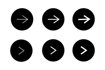 Poster - set of arrow i round shape button