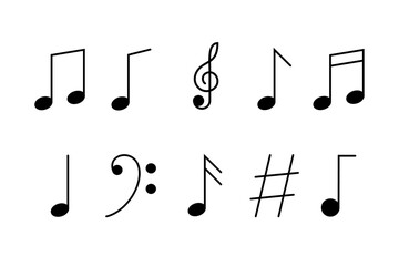 Poster - Collection of music notes symbol