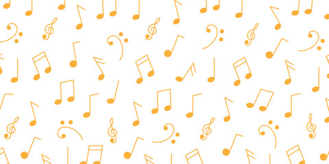 Poster - Music notes pattern for background