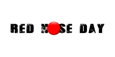 Red Nose Day illustration. Vector. Flat design