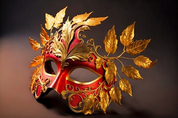 Wall Mural - Venetian carnival mask, created with generative ai