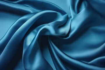 Silk texture elegant background and wallpaper. blue color (ai generated)