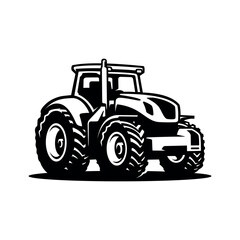 Wall Mural - silhouette tractor illustration vector