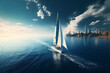 © View Stock - AI generates illustrations sailing