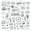 School vector clipart. Hand drawn school doodles. Vector study illustrations