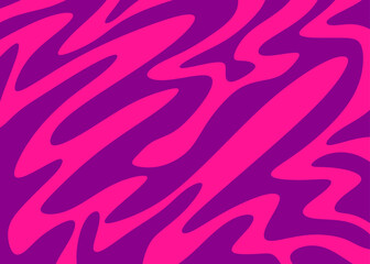 Poster - Minimalist background with cute wavy lines pattern