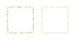 © Aletheia Shade - Square green vine frames and borders set, floral botanical design element vector illustration