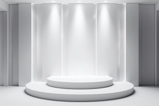 3d display product minimal scene with geometric podium platform. podium, stand for cosmetic products