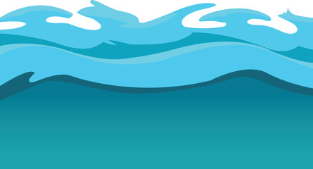  Blue ocean wave abstract background. Blue ocean wave vector illustration.