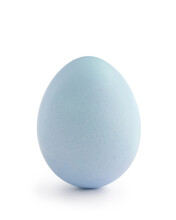 Blue Easter Egg Isolated On White Background