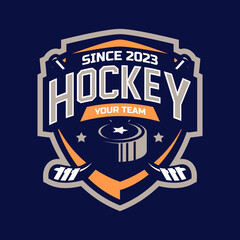 Wall Mural - Hockey logo bundles, emblem collections, designs templates. Set of hockey logos
