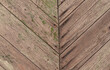 Old wood texture background with some rusty details. Vintage aged wooden surface. Natural rustic scratched shabby planks. Distressed grunge painted boards.