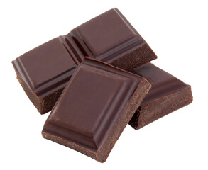 Piece of chocolate / transparent background