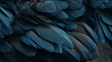 Blue Feather Seamless Pattern with Beautifully Captured Photography from Various Brands (AI Generated)