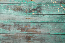 Aqua Green Painted Rustic Wood Background