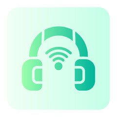 Wall Mural - headphones gradient icon