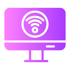 Wall Mural - monitor gradient icon