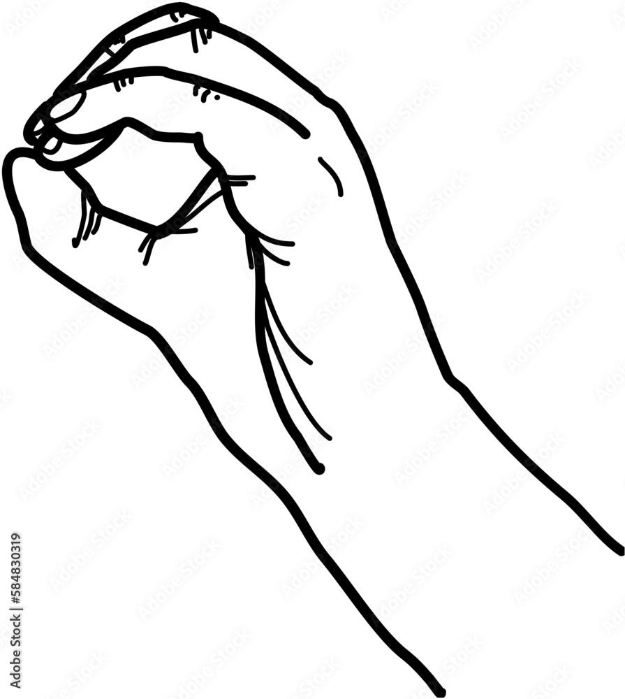 lingua italiana segni Italy sign language alphabet in vector LIS ...