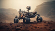 Mars Perseverance Rover is exploring surface of Mars,Space exploration, science concept Generative AI
