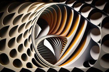 Leinwandbilder - A Very Unique Looking Object With A Lot Of Circles On It Lunar Landscape Op Art Motion Graphics Generative AI 