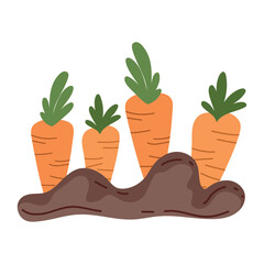 Poster - gardening carrots icon