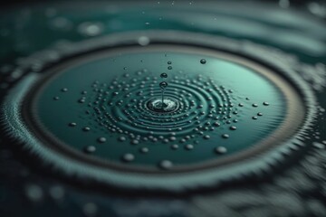 Poster - A Close Up Of A Water Droplet With A Black Background Oasis High-speed Photography Motion Graphics Generative AI 