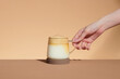© Marc Tran/Stocksy - dalgona coffee, fluffy creamy whipped coffee