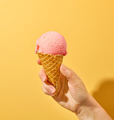 Wall Mural - pink ice cream