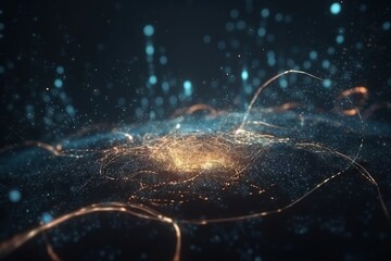 Poster - A Very Bright And Blurry Image Of A Star Cluster In Space Deep Sea Trench Video Art Motion Graphics Generative AI 