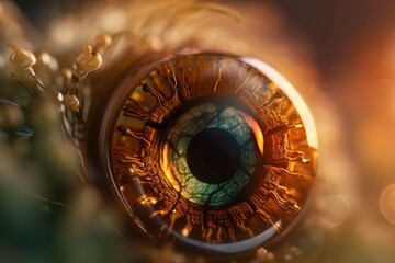 Poster - A Close Up Of A Human Eye With A Blurry Background Zoo Macro Photography Macro Photography