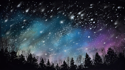 northern lights background, generative ai