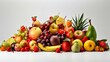 © NovaVision - Summer seasonal juicy fruits and vegetables isolated. Generative AI