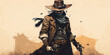 Wild West Gunslinger: Six-Shooter and Cowboy Hat Generative AI