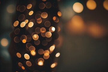 Poster - A Blurry Photo Of A Vase With Lights In It's Back Nightclub Time-lapse Photography Lighting Design Generative AI 