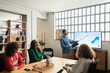© Malquerida Studio/Stocksy - Work team in finance meeting at office