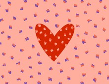 Funky Heart Love Concept Illustration