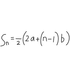 simple math formulas written in handwritten style