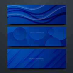 abstract banner design with blue geometric background. blue banner background. vector abstract graph