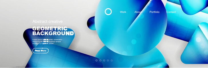 Wall Mural - Abstract background for your landing page design. Web page for website or mobile app wallpaper