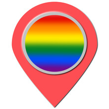 Pride Rainbow Location Pin
