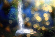 jet stream of water in a waterfall detal abstract background