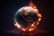 ai generated image

burning planet earth melting from global warming 