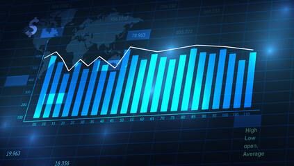 Wall Mural - profit growth concept. gross sales background illustration