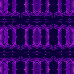Poster - Whimsical pattern in neon colors. Abstract background. 3d rendering digital illustration