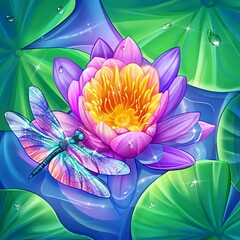 Wall Mural - lotus flower in the pond