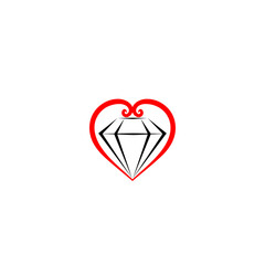 Poster - Love diamond logo icon isolated on white background